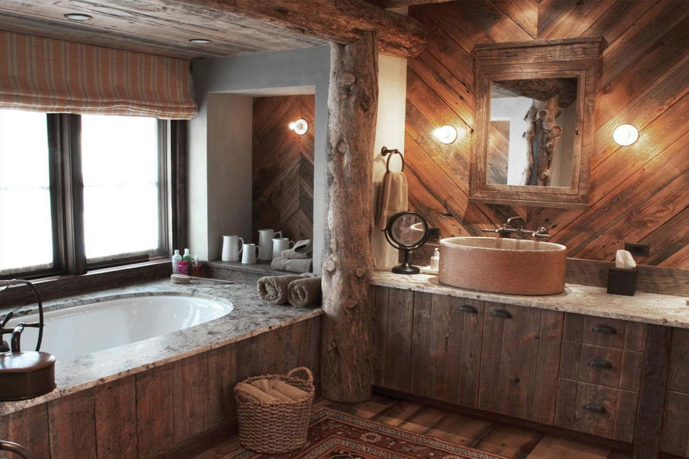 Rustik Tarz Banyo Tasarımı