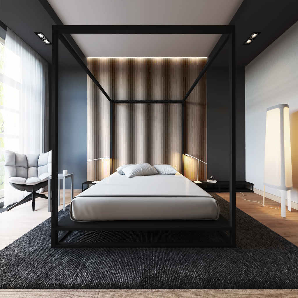 Minimal Çizgilerle Modern Yatak Odası Tasarımı