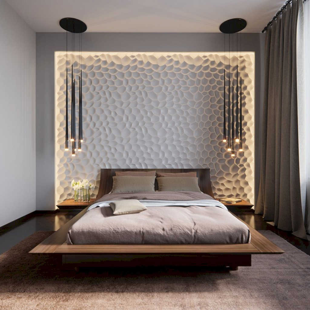 Modern Yatak Odası Yatak Başı Tasarımları