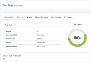 crm proje takip